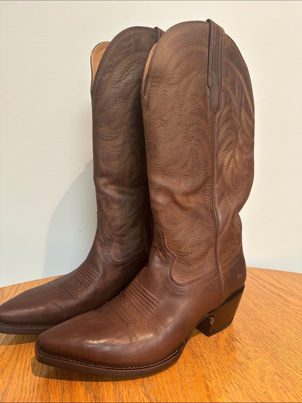Tecovas—The Annie Cafe— Women’s Classic Brown Leather Cowboy Boots